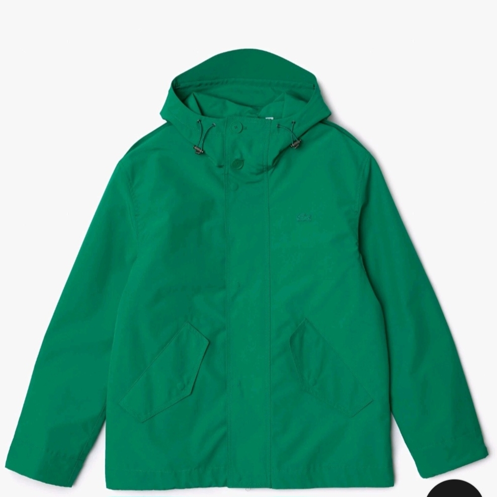 Lacoste Men’s Water-Resistant Short Hooded Parka, Green